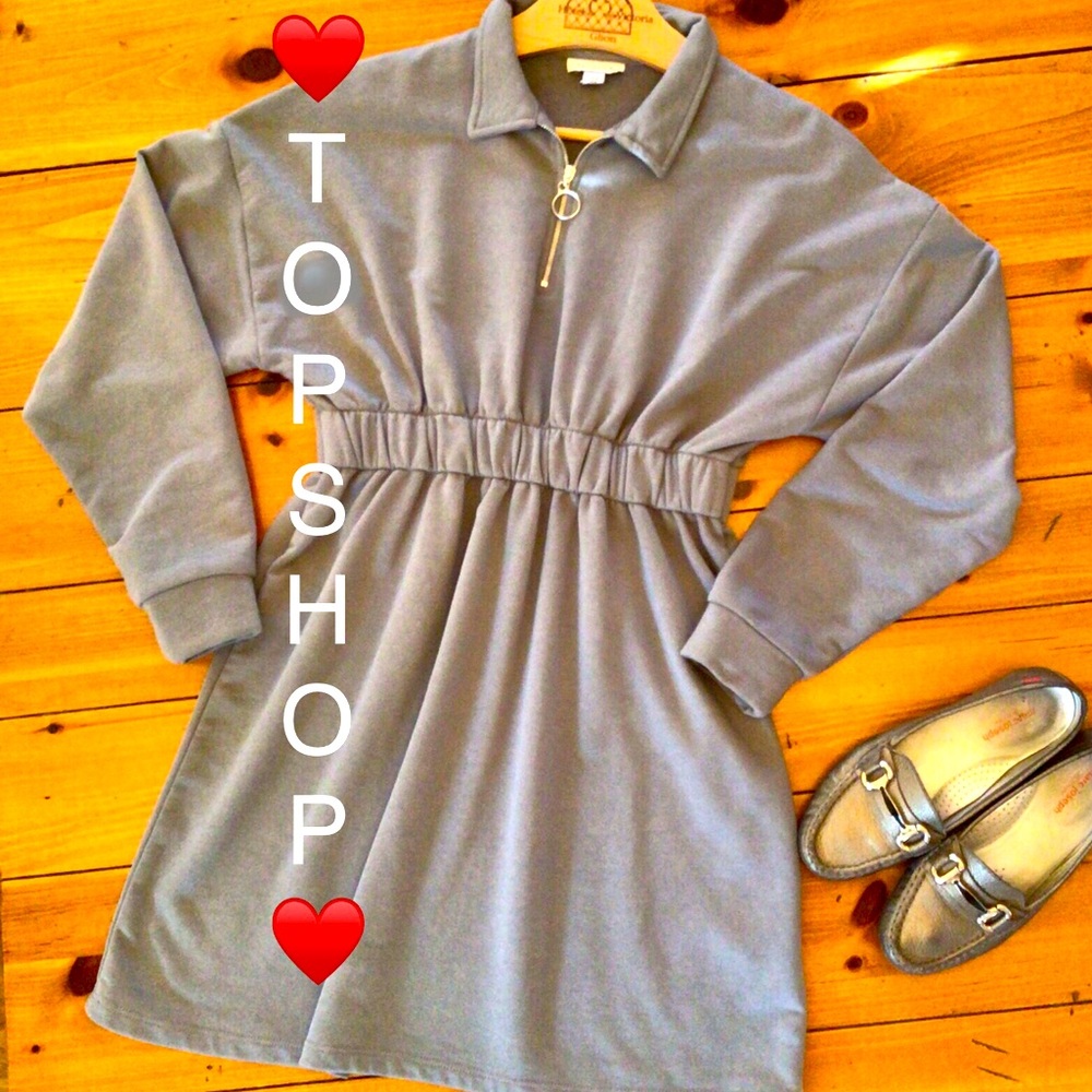 FUN & EASY TOPSHOP FRENCH TERRY DRESS LIKE NEW SZ8